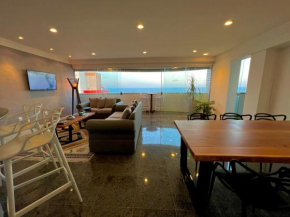Cobertura alto padrão vista total mar, com deck privativo e churrasqueira